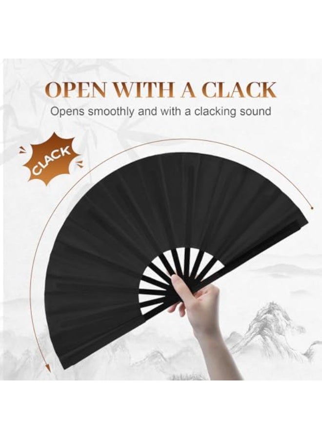 Large folding hand fan, 2025 new large holographic folding hand fan line dancing fan, line dancing foldable craft clapping fan - Image 3